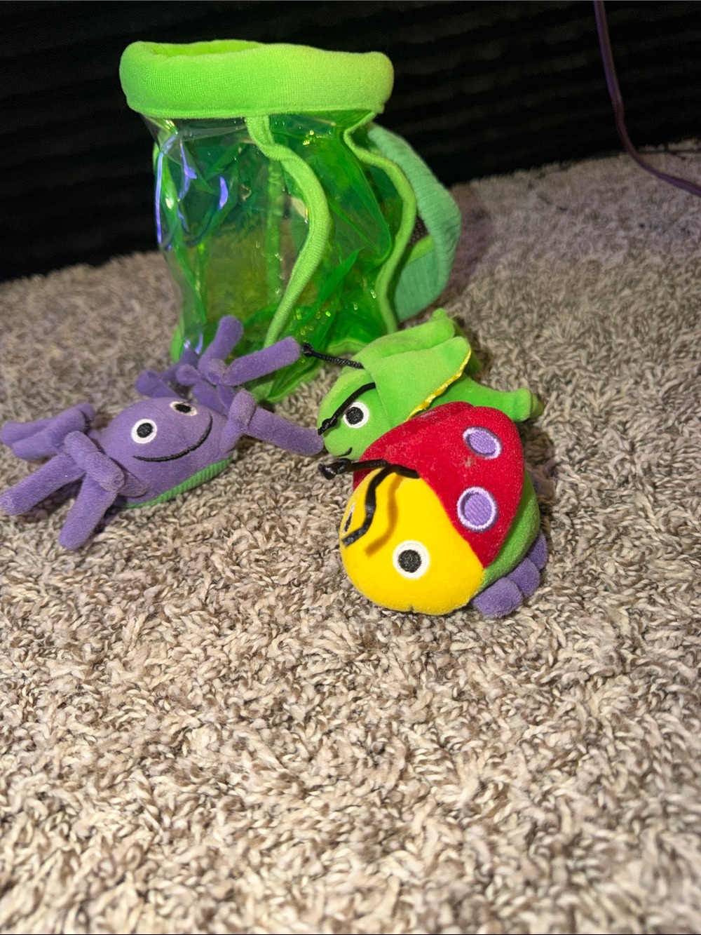 Melissa & Doug Plush Bug & Spider Set with Green Carry Pod